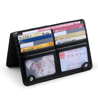 BLACK CROSS PATTERN CARD HOLDER